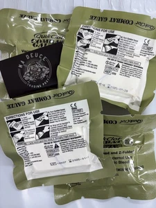 Menge 4 US Militär Ausgabe QuikClot Kampf Gaze Z-Fold Ablaufdatum 2025 - Bild 1 von 2