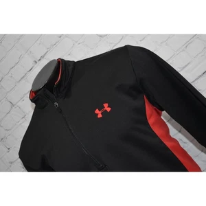 Camisa Pullover Under Armour Golf Gimnasio 1/4 Cremallera Para Hombre Talla Grande Negra Roja ColdGear - Imagen 1 de 8