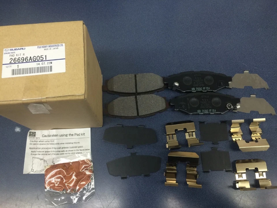 Juego de pastillas de freno traseras originales Subaru Outback Forester WRX 2011-2021 26696AG051 OEM Foto 1 de 1