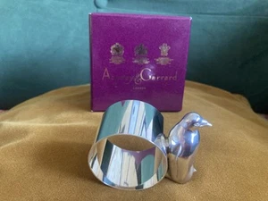 Vintage Asprey & Garrard Sterling Silver Penguin Napkin Ring, Early Xmas Present - Picture 1 of 19
