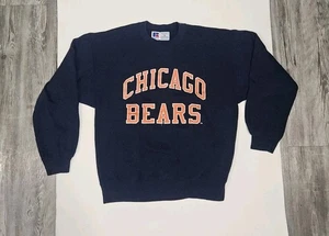 Vintage 90s Russell Athletic Mens L Chicago Bears Sweatshirt USA Crewneck Blue - Picture 1 of 5