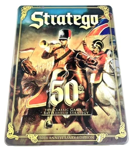 Stratego 50th Anniversary Edition 2011 Special Gold Tin Box Board Game Complete - Picture 1 of 10
