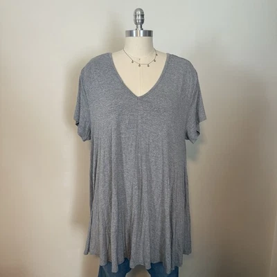 Grace Elements 灰色 Vneck 短袖 T 恤束腰外衣 XXL 码 — 第 1/4 张图片