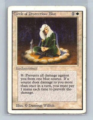 Magic The Gathering MTG - Circle of Protection Blue - Revised Edition Card - Image 1 of 2