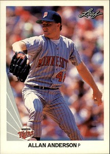 1990 Leaf Minnesota Twins Baseball Card #5 Allan Anderson