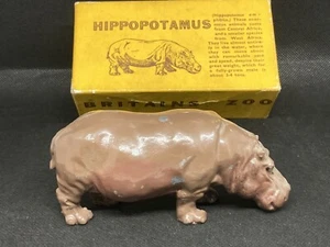 Nilpferd verpackt von Britains (gelb 608) Nadellöcher in Box mit Sockel - Bild 1 von 19