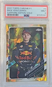 2021 Topps Chrome Sapphire F1 Max Verstappen Gold # /50 PSA 9 Formula 1 RC - Picture 1 of 2