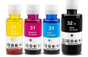 HP 32XL/HP 31 Pack 4 Botellas de Tinta Genérica 1VV24AE/1VU26AE/1VU27AE/1VU28AE - Imagen 1 de 1