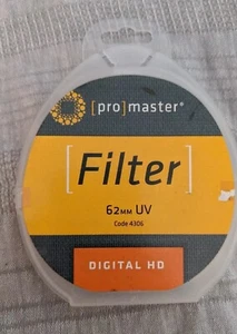 Promaster 62mm Digital HD UV Lens Precision Optical Filter Made in Japan - Picture 1 of 3