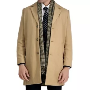 Nuevo con etiquetas Abrigo de sarga cepillada de un solo pecho para hombre JM Haggar talla L Precio de venta sugerido por el fabricante $250 - Imagen 1 de 18