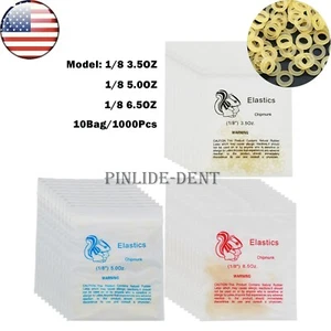 US Dental Orthodontic Rubber Bands Ortho Elastics Latex Braces 1/8 3.5,5.0,6.5OZ - Picture 1 of 23