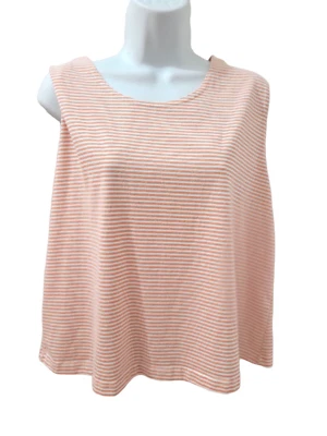Top informal sin mangas Haband rosa blanco a rayas XL para mujer Foto 1 de 4