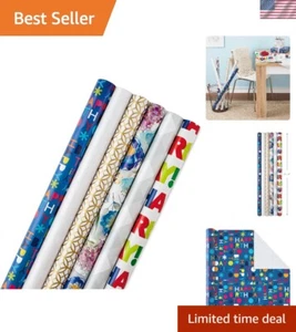 Birthday Wrapping Paper Rolls for Graduation, Wedding, Baby Shower, Bridal Sh... - Picture 1 of 12