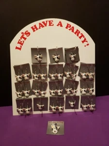 Bull Terrier Jewelry Pin 3D Bully Dog Head Hook Let's Have A Party! 1 Lapel Pin - Picture 1 of 9