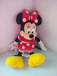 Disney Parks Minnie Mouse Plush Stuffed Toy 13" Polka Dots Red - Picture 1 of 6