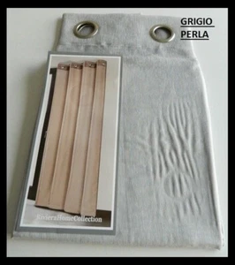 TENDA CONFEZIONATA MIS CM 140X280 CON BORCHIE IN NICHEL COL GRIGIO ART BRASILIA - Imagen 1 de 4