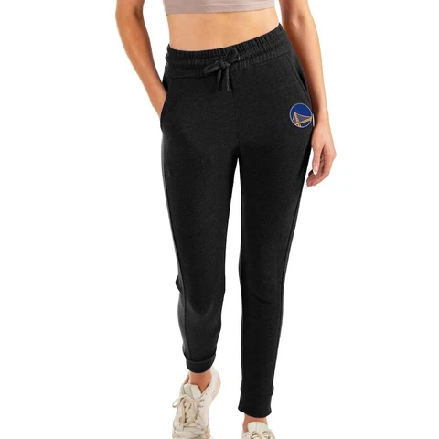Golden State Warriors Antigua Women's Jogger Pants - Heathered Gray Size Small Cover