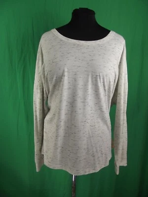 Harmony Balance Womens Plus 3XL White Gray Heather Stretch Shirt Blouse Top L/S - Image 1 of 4