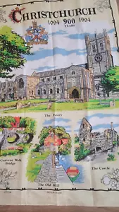 Toalla de té vintage - Christchurch 900 años. Algodón Richlin rl454 - Imagen 1 de 3