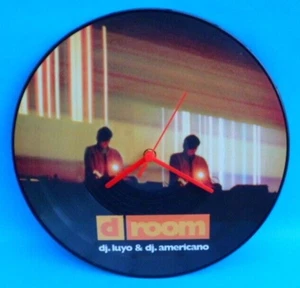 DJ LUYO D ROOM CLOCK SN12P015 Upcycled Vinyl Record 12" Wall CLOCK - Picture 1 of 7
