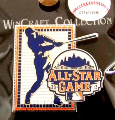 2013 NY New York Mets All-Star Game logo with batter lapel pin MLB - Image 1 of 4