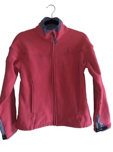 MARMOT Women’s M Lightweight Jacket Stretch SOFT SHELL Coral & Gray Fleece Lined - Picture 1 of 8