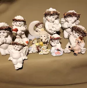 12 Vtg Dreamsicles 1990s Cast Art (Signed Kristin Haynes) Cherub Angel Figurine - Picture 1 of 24