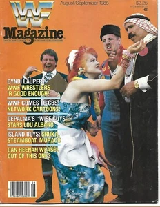 AUGUST 1985 WWF WRESTLING MAGAZIN CYNDI LAUPER IRON SHEIK RODDY PIPER VOLKOFF - Bild 1 von 1