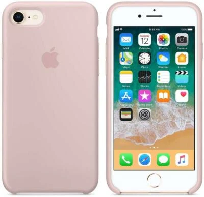 Genuine Apple iPhone 7, 8 & SE (2nd & 3rd Gen 2022) Silicone Case - Pink Sand - Image 1 of 4