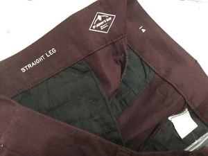 St. John's Bay Womens Size 14 Straight Leg Pants 4 pockets Grape Purple Stretch - Picture 1 of 10