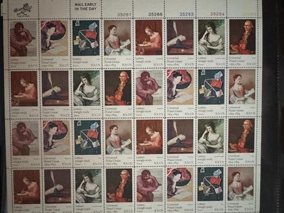 Scott #1530-1537 Universal Postal Union Sheet of 32 10¢ Stamps (1974) - Image 1 of 2