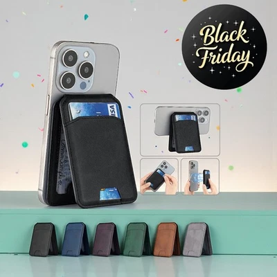 Cartera magnética para teléfono Leatherboss | Portatarjetas premium universal para todos los teléfonos Foto 1 de 4