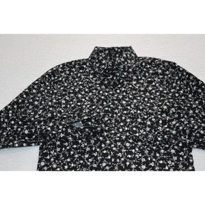 Express Floral Button Up Dress Shirt Mens Size XS Extra Slim Fit Black Floral - Picture 1 of 5