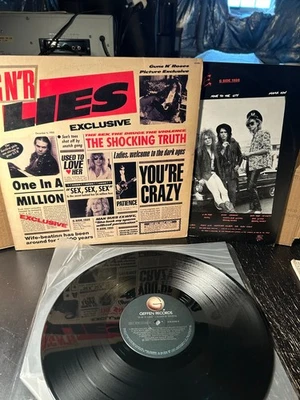 GUNS N' ROSES G N' R Lies BANNED Cover LP VINYL 1989 Brazil RARE original Rush - Image 1 of 4