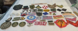 LOT OF VINTAGE CLOTH PATCHES MILITARY CANADIAN SPORTS ADVERTISEMENT NUMBERS MORE - Picture 1 of 10