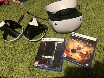 PSVR2 Virtual Reality Gaming Headset and Controller Set for PS5 plus 2 games - Image 1 of 2