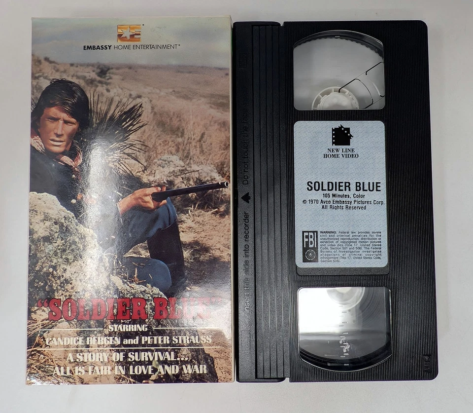 VHS: Soldier Blue (1979): Candice Bergren, Peter Strauss: Embassy Video (B) - Image 1 of 1