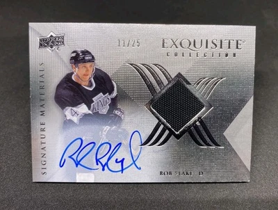 Rob Blake 2022-23 Upper Deck Exquisite Collection Signature Materials Auto #/25 - Image 1 of 2