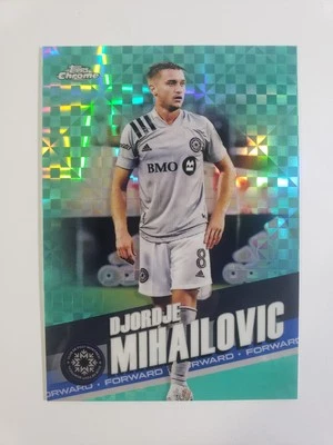 2022 Topps Chrome MLS Djordje Mihailovic Aqua XFractor Refractor /299 Montreal - Image 1 of 2