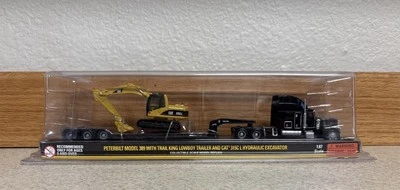 Norscot Peterbilt 389 King Lowboy Trailer Cat 315C L Hydraulic Excavator 1:87 - Image 1 of 4