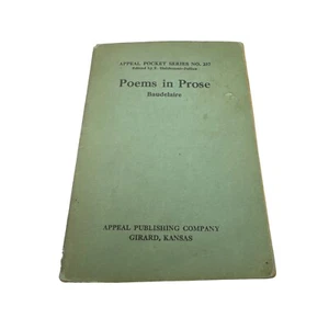 Appeal Pocket Series No. 237 Poems In Prose By Baudelaire - Picture 1 of 5