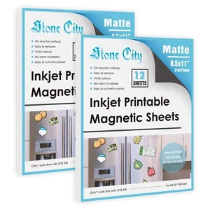 24 PK Printable Magnetic Sheets 8.5x11 Magnet Photo Paper Matte for Inkjet 12Mil - Picture 1 of 14