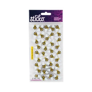 Klebebienen | Bienenaufkleber | gelbe Bienenetiketten - 37 Stck. (nmsppr26) - Bild 1 von 1