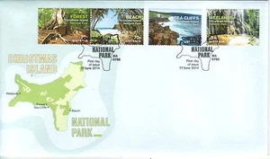 CHRISTMAS Island 2014 - NATIONAL PARK Complete set of 4 Stamps on FDC - Picture 1 of 1