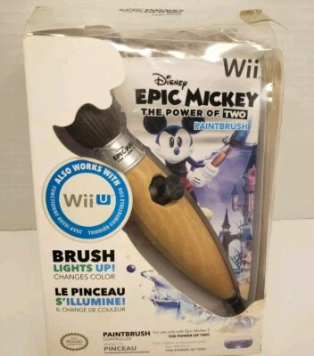 Epic Mickey Power Of Two Paintbrush Nunchuck Controller Nintendo Wii / Wii U - Image 1 of 4