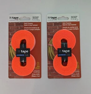 It Tape Multi Purpose Hook & Loop Fastener 2 rolls per pack / 2 packages - Picture 1 of 3