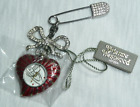 Genuine Vivienne Westwood. SAFETY PIN  BOW  ENAMEL HEART BROOCH WATCH. NEW BOXED