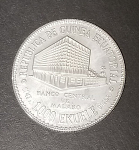 ECUATORIAL GUINEA 1978 1000 EKUELE PROOF ESSAI ALUMINUM COIN