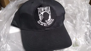 NEW! POW MIA YOU ARE NOT FORGOTTEN MILITARY CAP HAT BLACK Adjustable - Picture 1 of 2