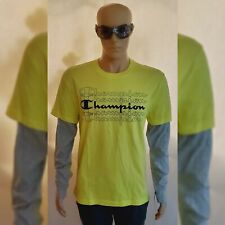 Champion Heritage Tee Tshirt Men Short Sleeve Script Logo Design Size 2xl Black